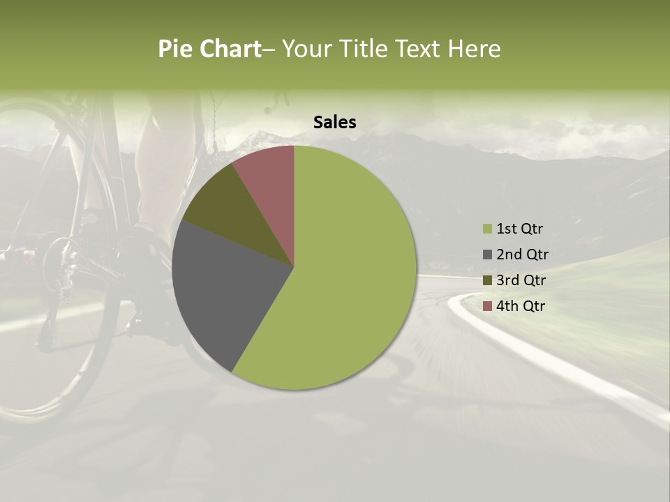 A Person Riding A Bike On A Road With Mountains In The Background PowerPoint Template