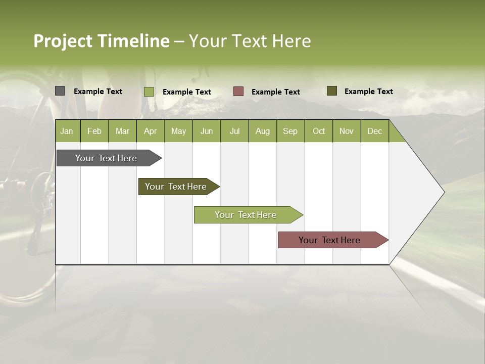 A Person Riding A Bike On A Road With Mountains In The Background PowerPoint Template