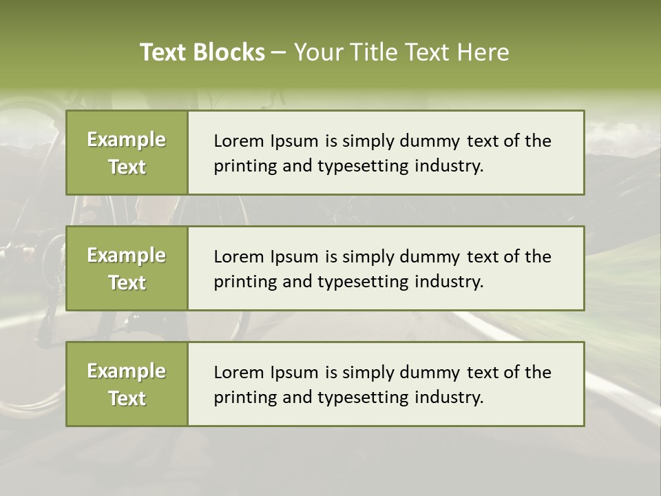 A Person Riding A Bike On A Road With Mountains In The Background PowerPoint Template
