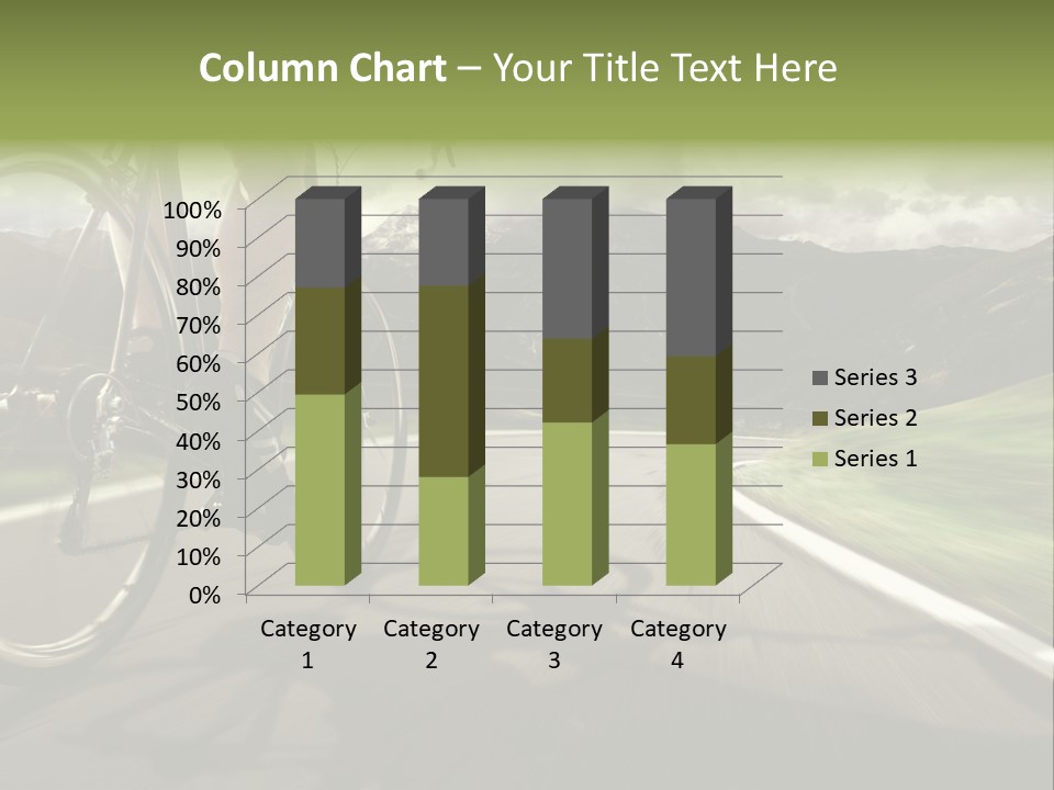 A Person Riding A Bike On A Road With Mountains In The Background PowerPoint Template