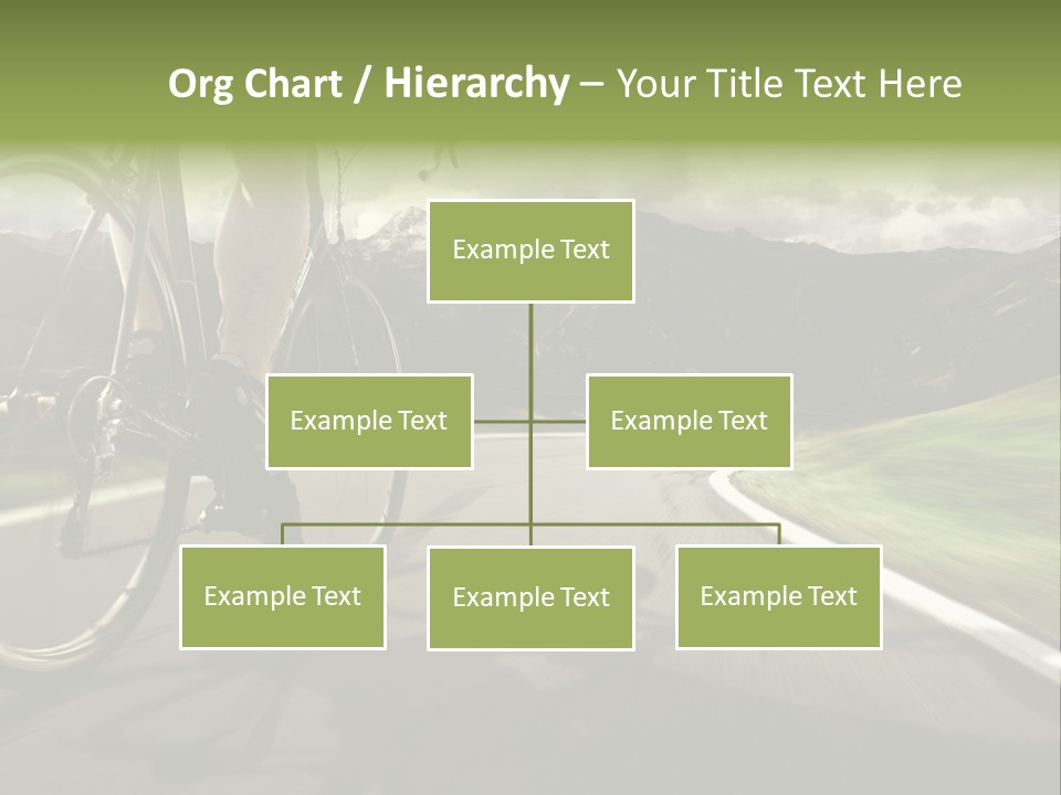 A Person Riding A Bike On A Road With Mountains In The Background PowerPoint Template