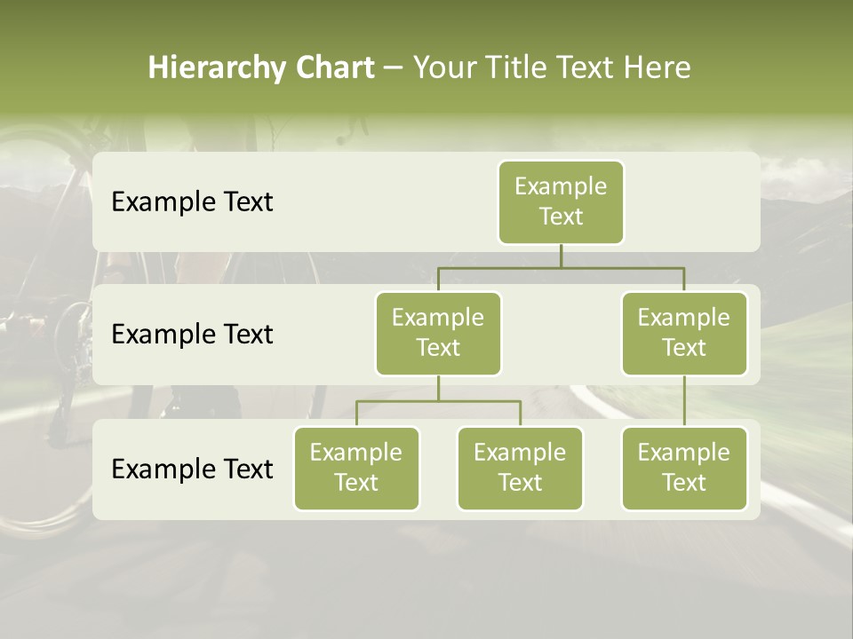 A Person Riding A Bike On A Road With Mountains In The Background PowerPoint Template