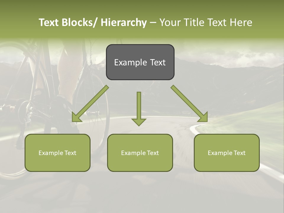 A Person Riding A Bike On A Road With Mountains In The Background PowerPoint Template