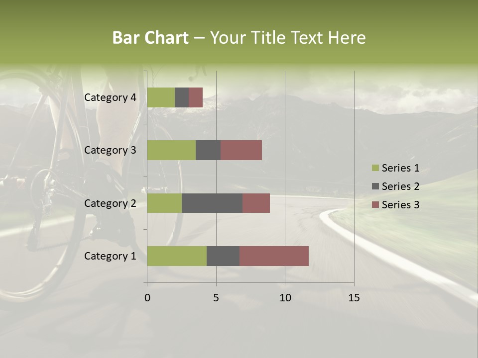 A Person Riding A Bike On A Road With Mountains In The Background PowerPoint Template