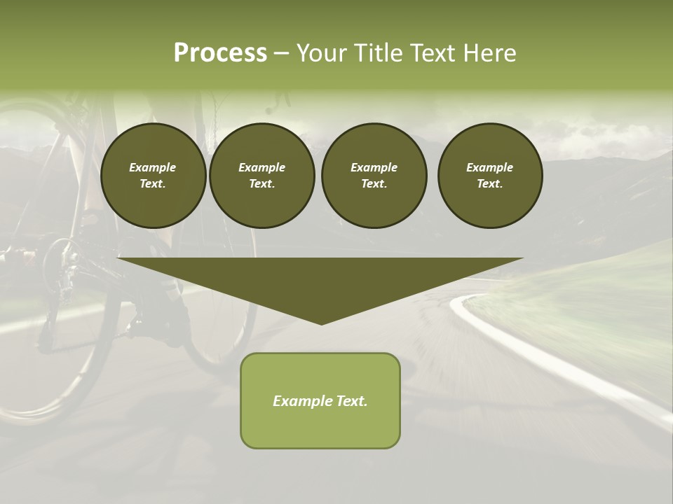 A Person Riding A Bike On A Road With Mountains In The Background PowerPoint Template