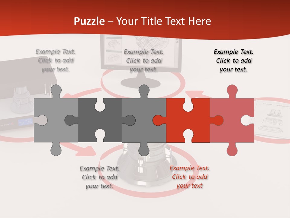 A Computer And A Printer On A Table PowerPoint Template
