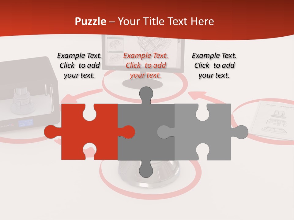 A Computer And A Printer On A Table PowerPoint Template