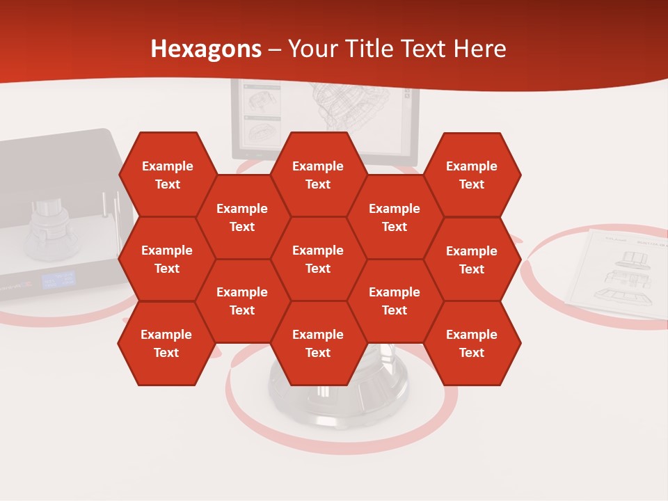 A Computer And A Printer On A Table PowerPoint Template