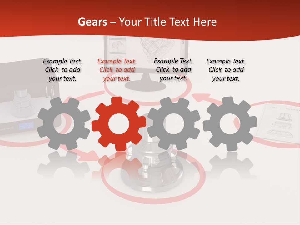 A Computer And A Printer On A Table PowerPoint Template