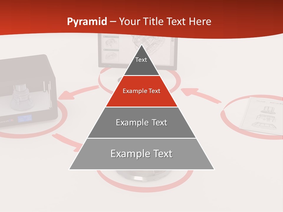 A Computer And A Printer On A Table PowerPoint Template