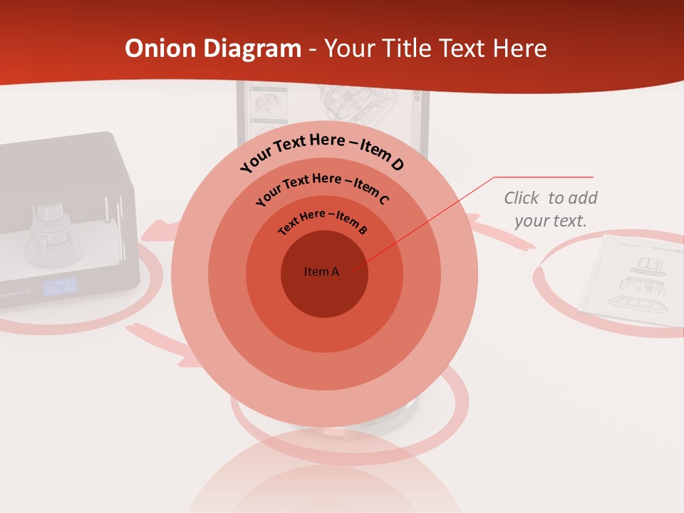 A Computer And A Printer On A Table PowerPoint Template