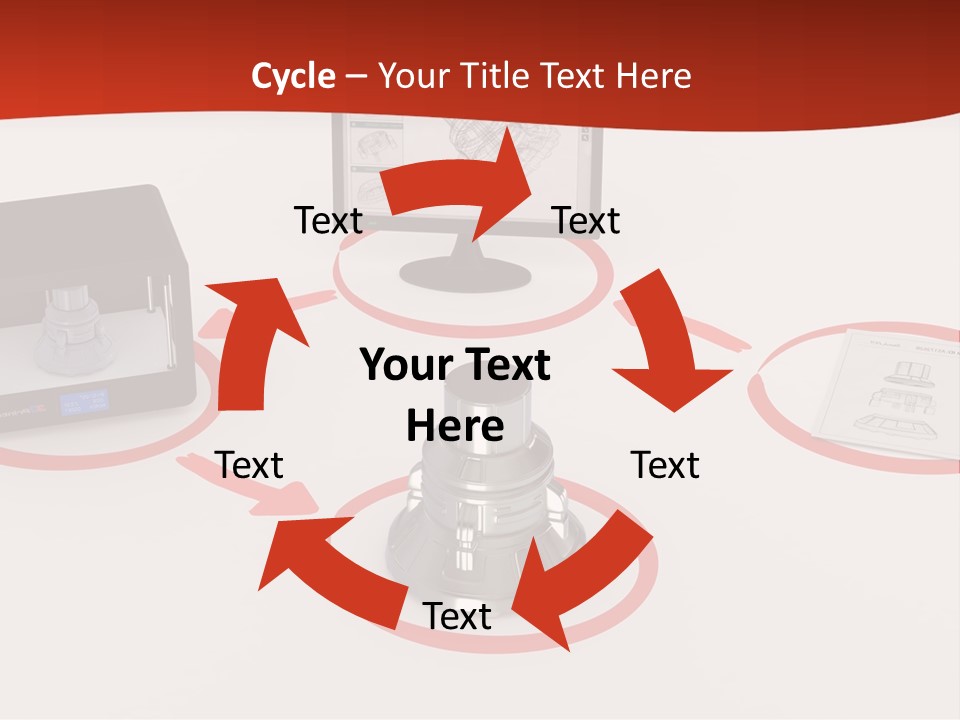 A Computer And A Printer On A Table PowerPoint Template
