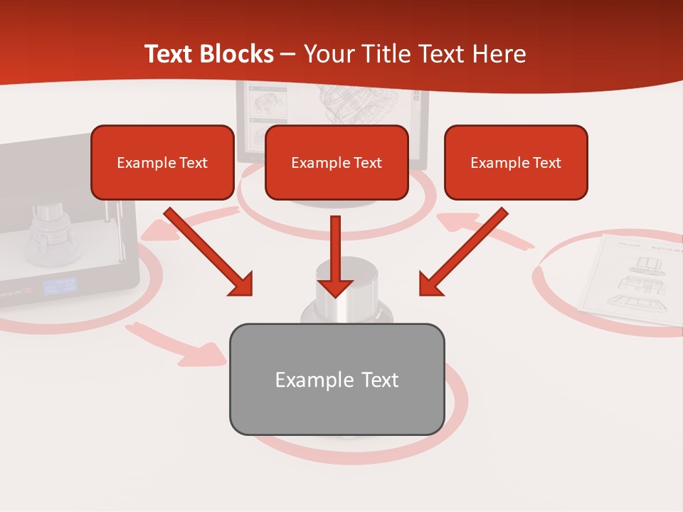 A Computer And A Printer On A Table PowerPoint Template