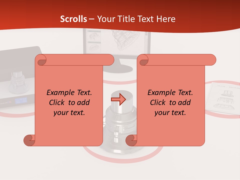 A Computer And A Printer On A Table PowerPoint Template