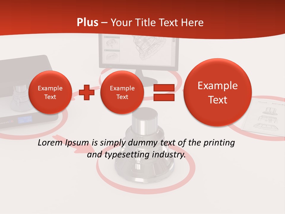 A Computer And A Printer On A Table PowerPoint Template