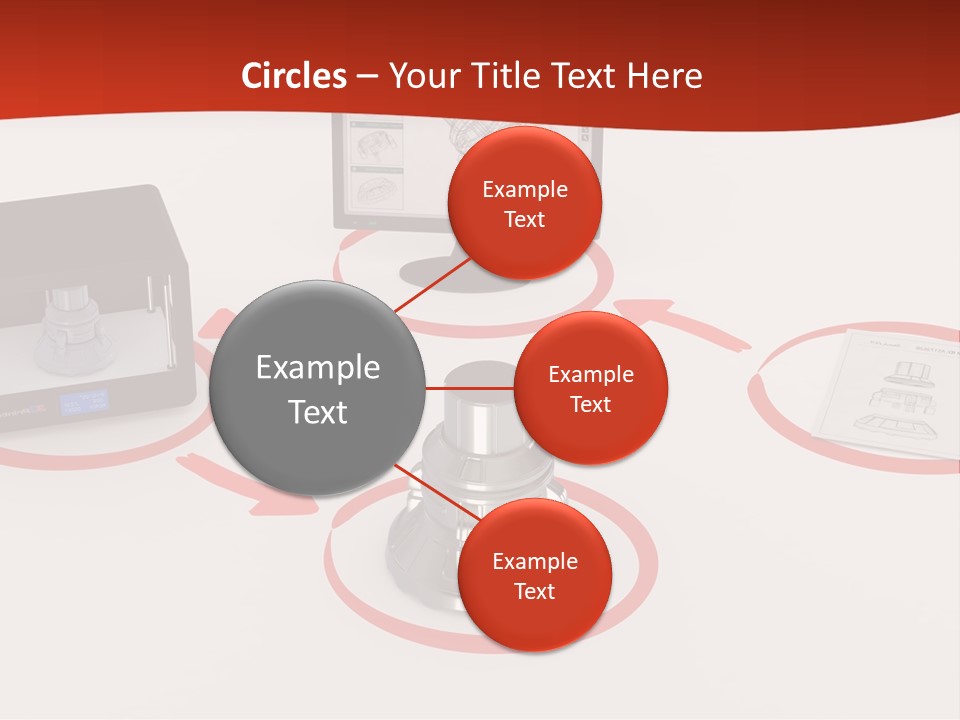 A Computer And A Printer On A Table PowerPoint Template