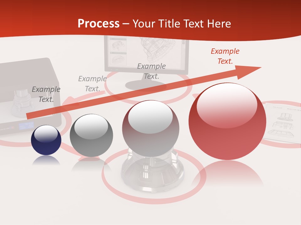 A Computer And A Printer On A Table PowerPoint Template