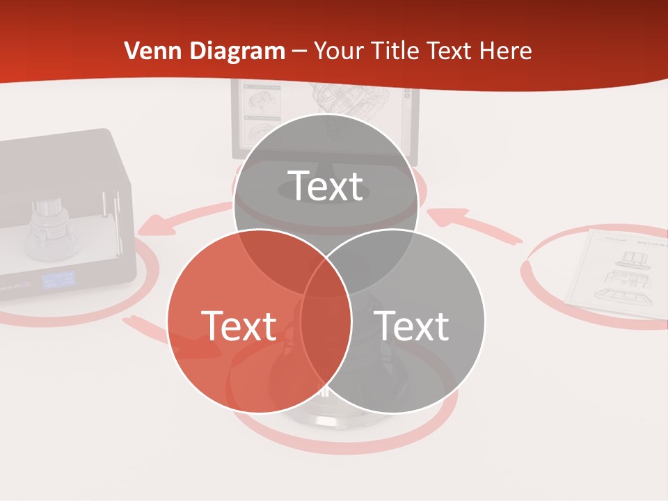 A Computer And A Printer On A Table PowerPoint Template