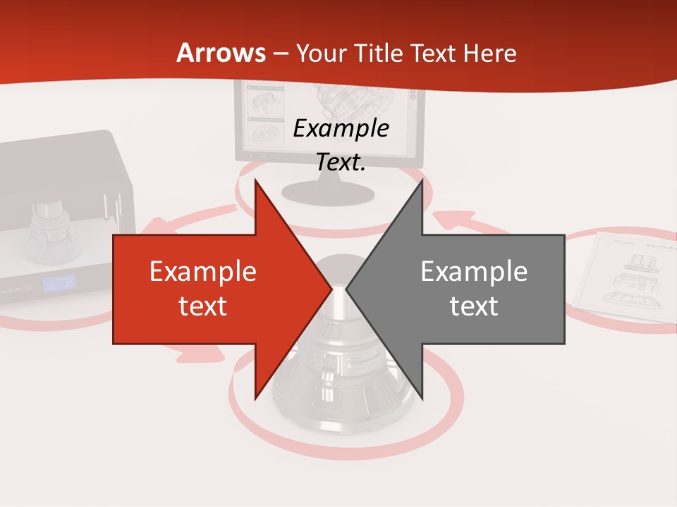 A Computer And A Printer On A Table PowerPoint Template
