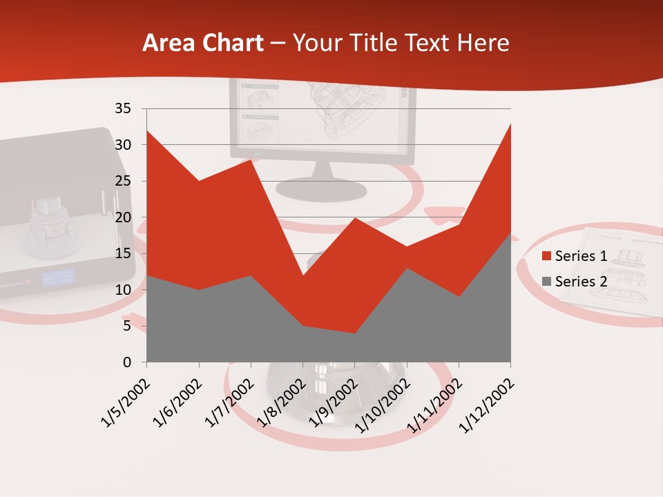 A Computer And A Printer On A Table PowerPoint Template