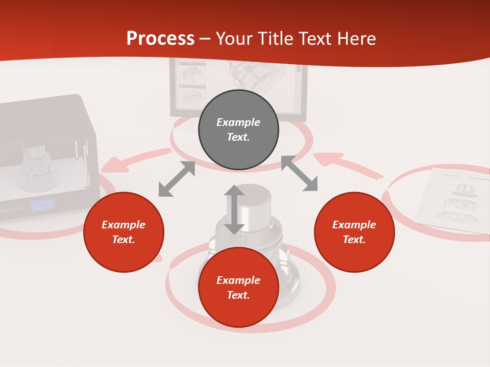 A Computer And A Printer On A Table PowerPoint Template