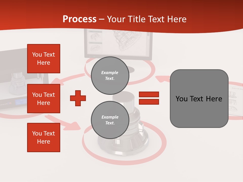 A Computer And A Printer On A Table PowerPoint Template