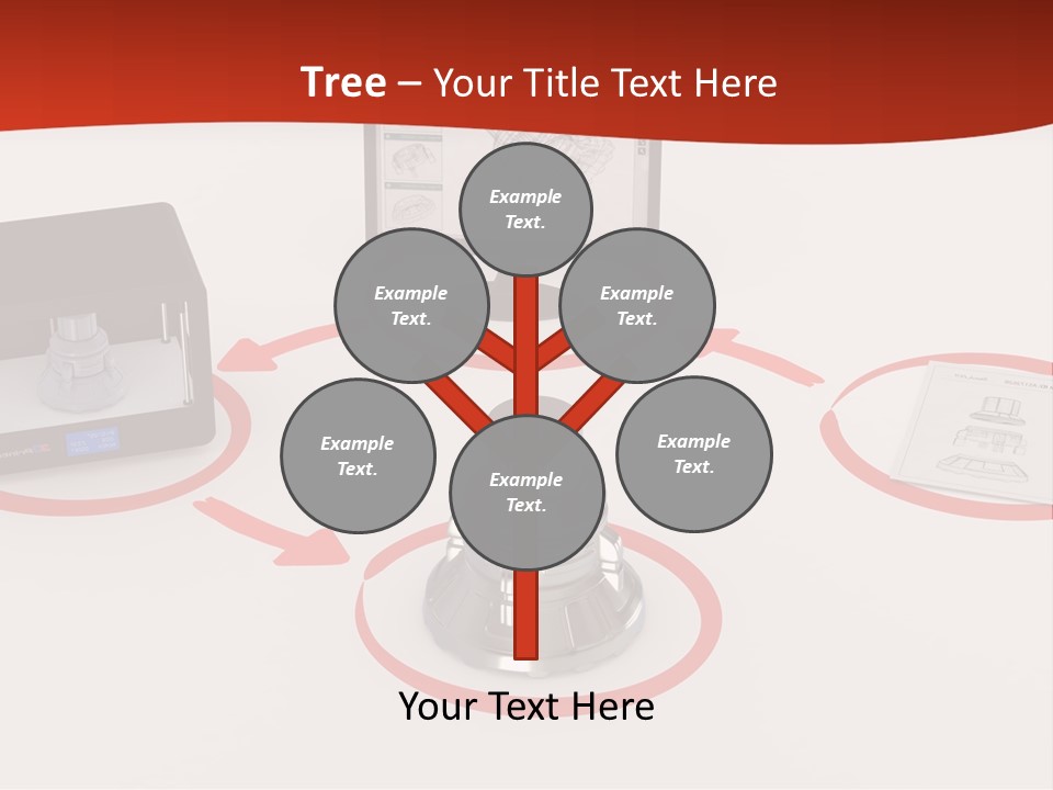 A Computer And A Printer On A Table PowerPoint Template
