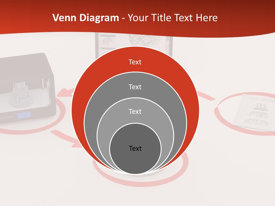 A Computer And A Printer On A Table PowerPoint Template