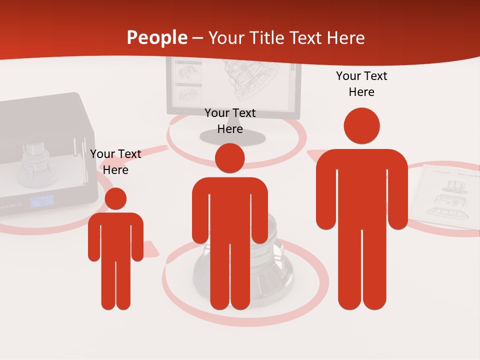A Computer And A Printer On A Table PowerPoint Template