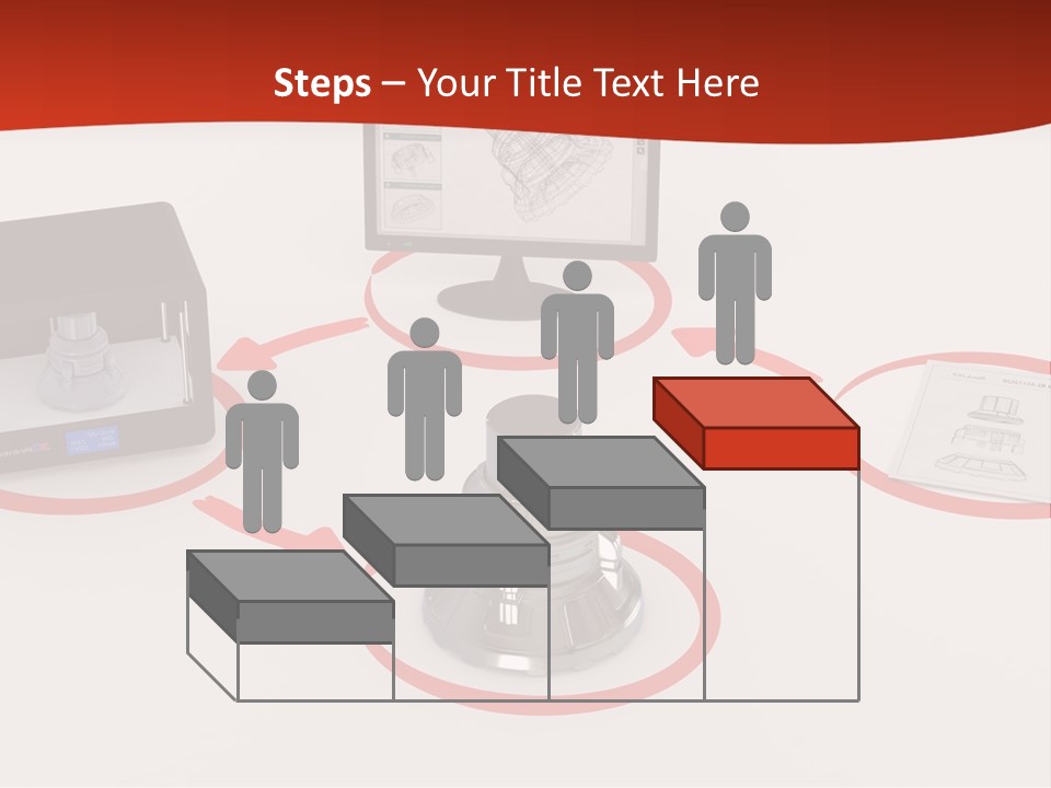 A Computer And A Printer On A Table PowerPoint Template