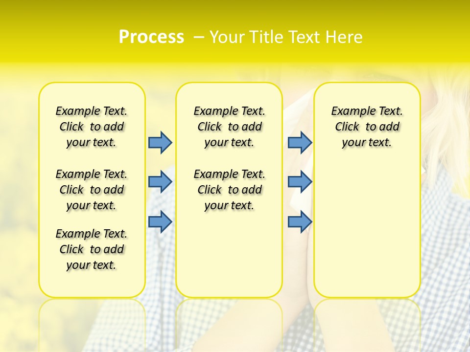 A Woman Blowing Her Nose With A Yellow Field In The Background PowerPoint Template