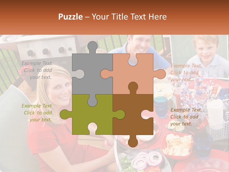 A Group Of People Sitting Around A Table With Food PowerPoint Template