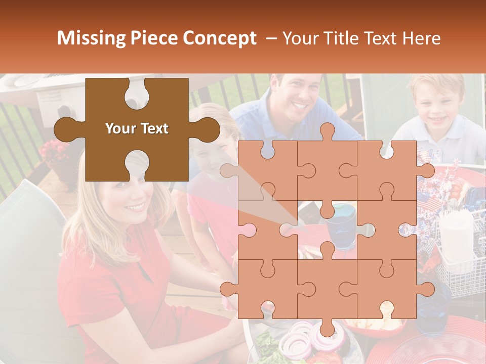 A Group Of People Sitting Around A Table With Food PowerPoint Template