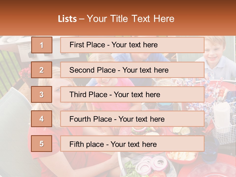 A Group Of People Sitting Around A Table With Food PowerPoint Template