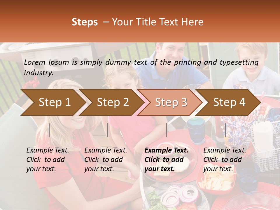 A Group Of People Sitting Around A Table With Food PowerPoint Template