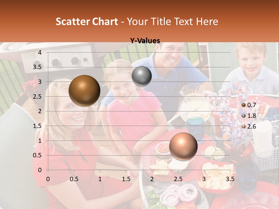 A Group Of People Sitting Around A Table With Food PowerPoint Template