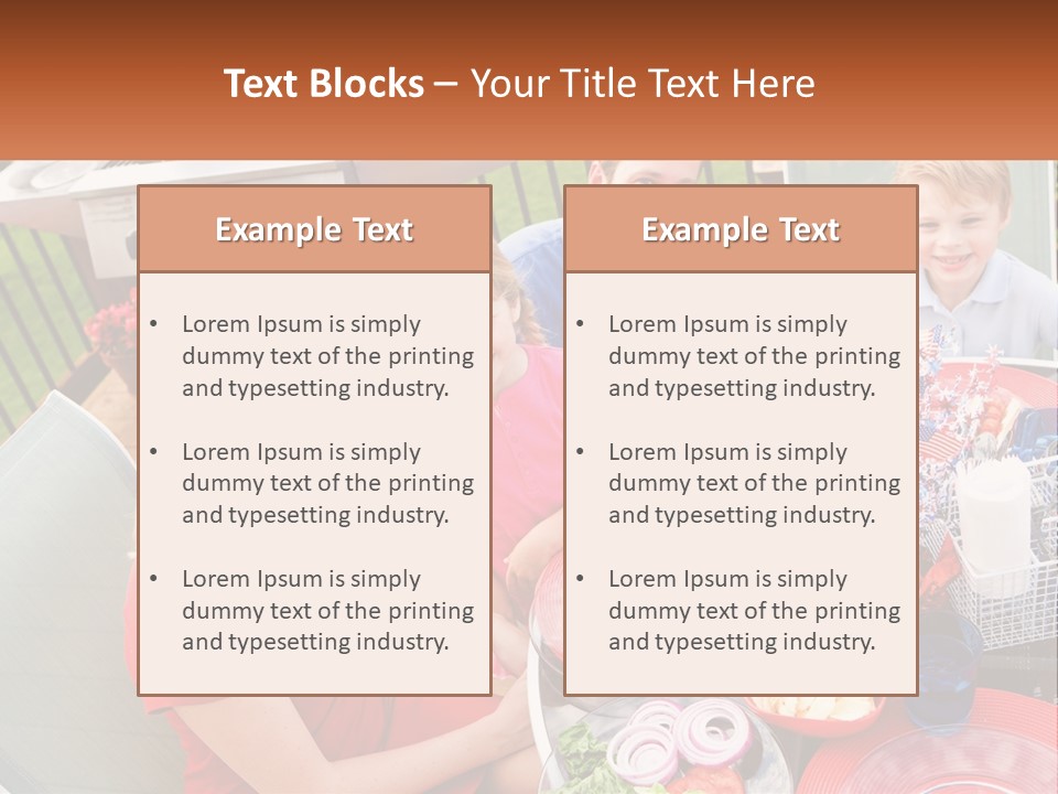 A Group Of People Sitting Around A Table With Food PowerPoint Template