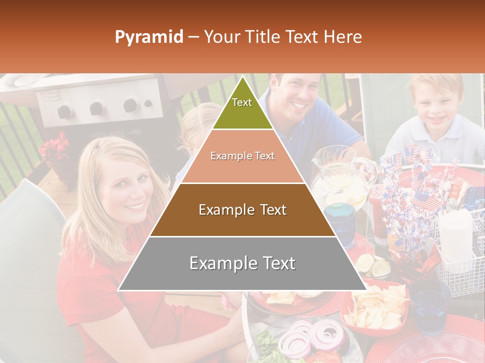 A Group Of People Sitting Around A Table With Food PowerPoint Template