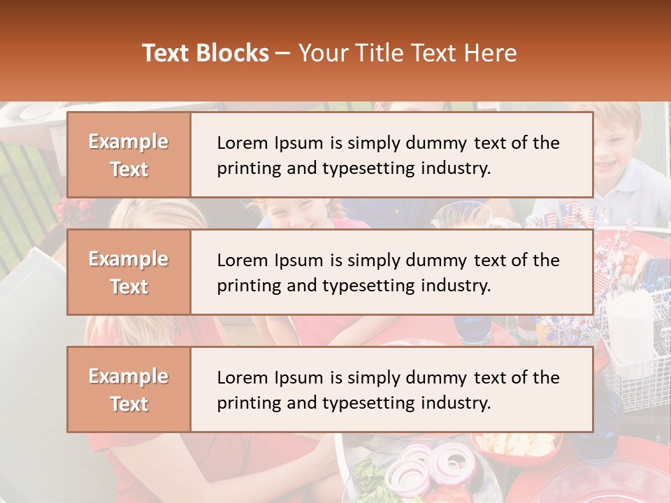 A Group Of People Sitting Around A Table With Food PowerPoint Template