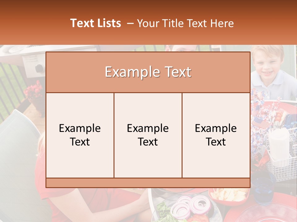 A Group Of People Sitting Around A Table With Food PowerPoint Template