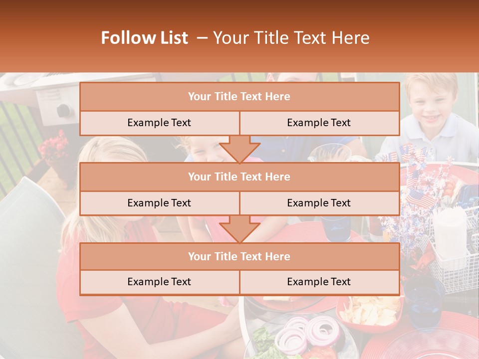 A Group Of People Sitting Around A Table With Food PowerPoint Template