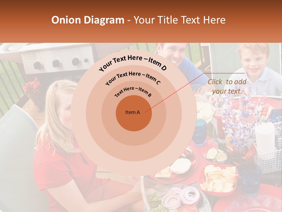 A Group Of People Sitting Around A Table With Food PowerPoint Template