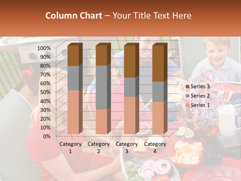 A Group Of People Sitting Around A Table With Food PowerPoint Template