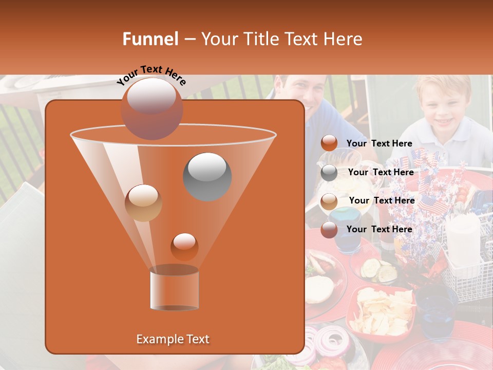 A Group Of People Sitting Around A Table With Food PowerPoint Template