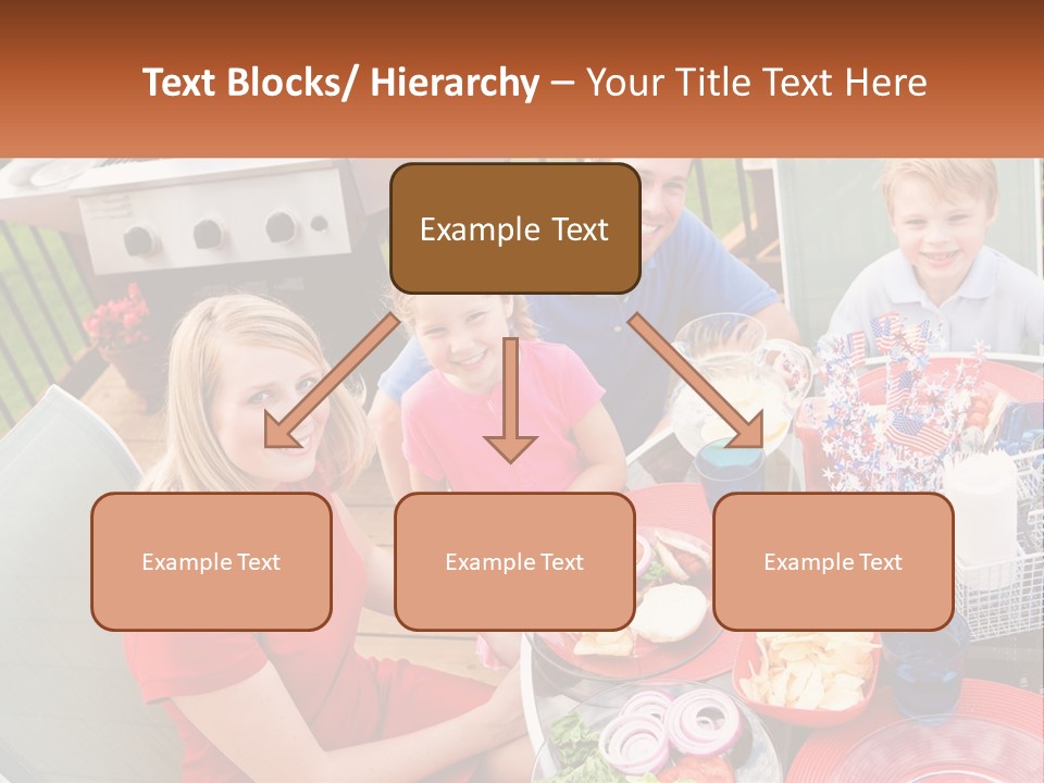 A Group Of People Sitting Around A Table With Food PowerPoint Template
