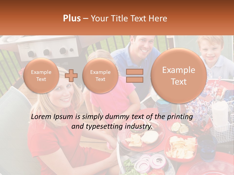 A Group Of People Sitting Around A Table With Food PowerPoint Template