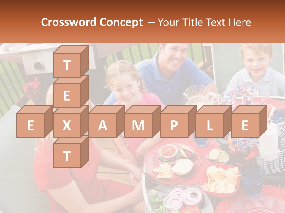 A Group Of People Sitting Around A Table With Food PowerPoint Template