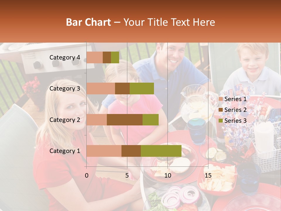 A Group Of People Sitting Around A Table With Food PowerPoint Template
