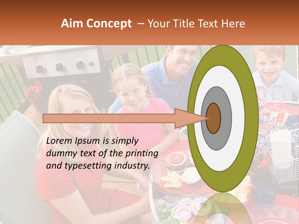 A Group Of People Sitting Around A Table With Food PowerPoint Template