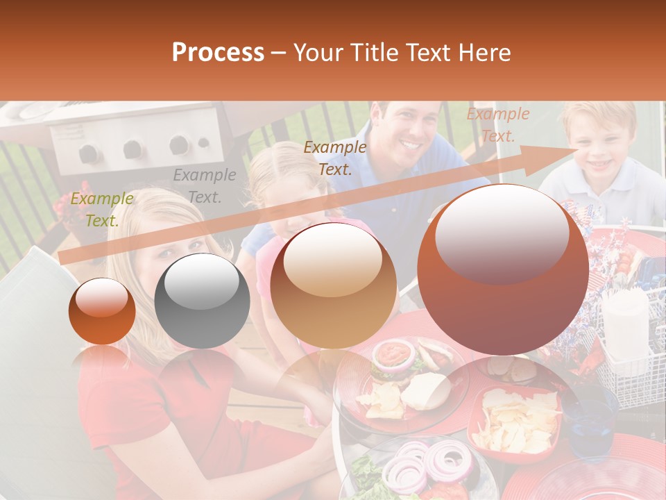 A Group Of People Sitting Around A Table With Food PowerPoint Template